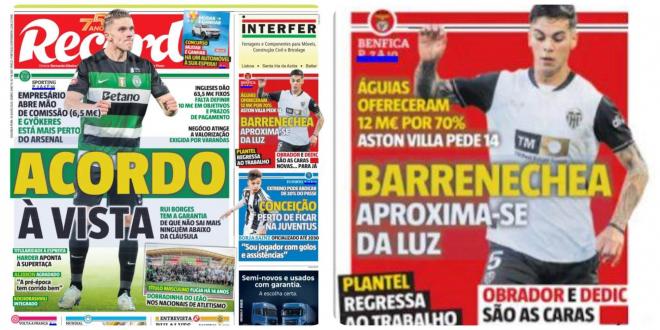 Enzo Barrenechea, portada en Portugal