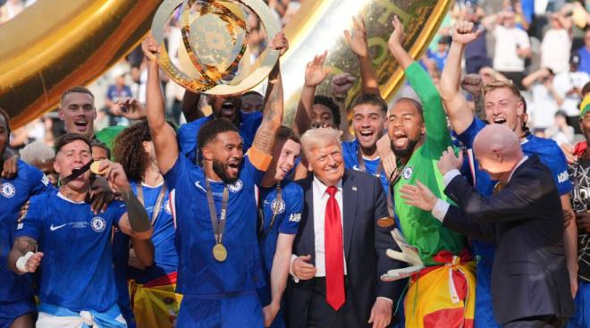 Donald Trump en la celebración del Chelsea (Fuente: Cordon Press)