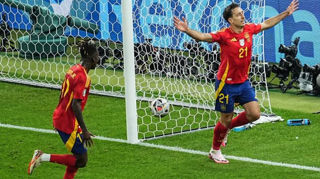 Mikel Oyarzabal celebra el gol de la final de la Eurocopa 2024 (Foto: Europa Press)