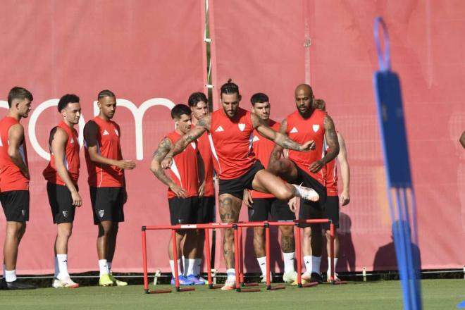 Nemanja Gudelj vuelve a entrenar con el Sevilla (Foto: Kiko Hurtado).