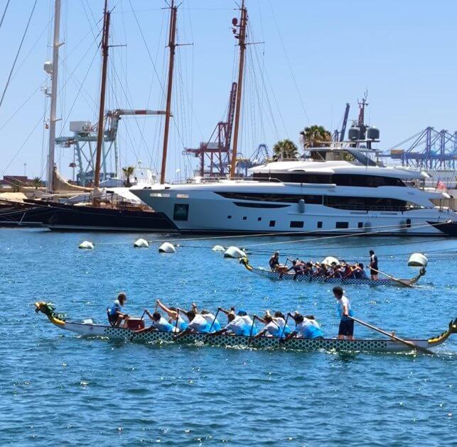 El equipo, durante la celebración del Campeonato de España.