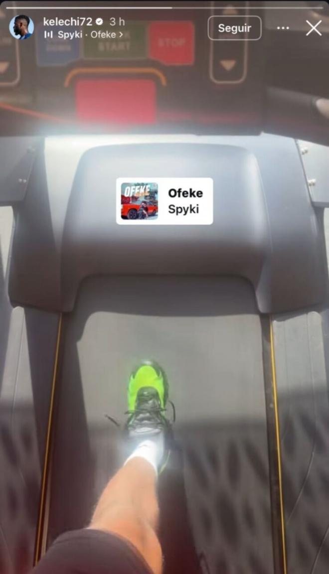 La última imagen de Kelechi Iheanacho en sus redes.