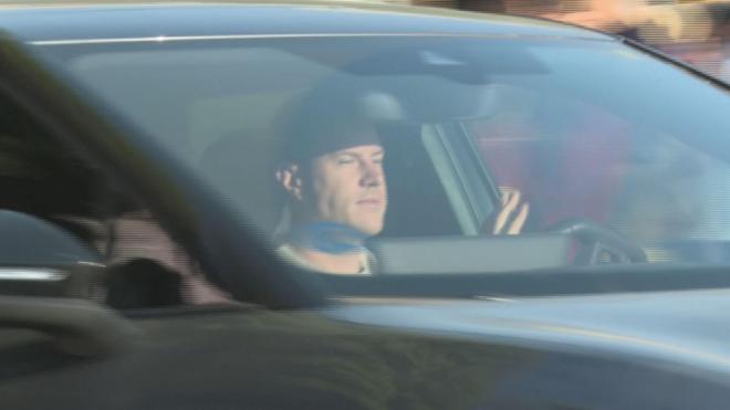 Ter Stegen llegando a la ciudad deportiva del Barcelona