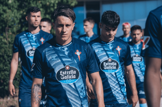 Franco Cervi junto al resto de sus compañeros (Foto: Celta).
