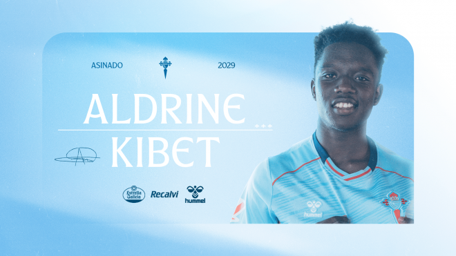 Aldrine Kibet, nuevo futbolista del Celta de Vigo.
