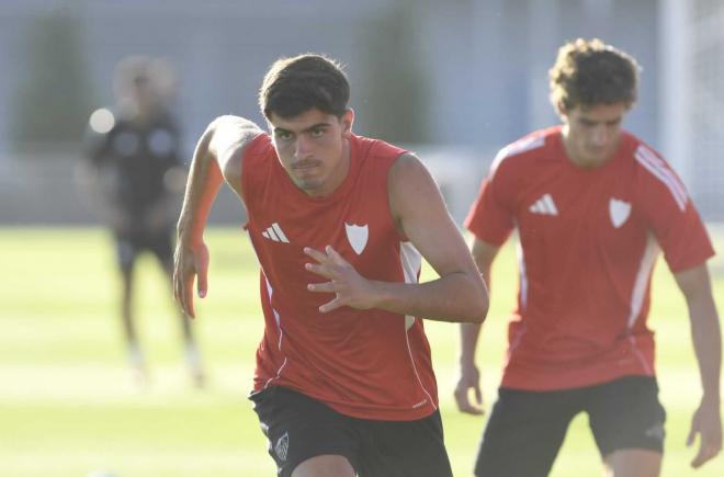 Juanlu, entrenando en pretemporada (Foto: Kiko Hurtado).