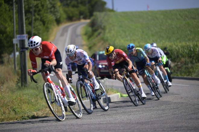 Jonas Abrahamsen, en la escapada de la etapa 11 del Tour (Foto: TDF).
