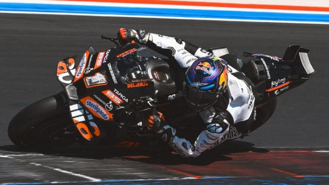 Jorge Martín, durante su test con Aprilia en Misano (Foto: @89jorgemartin).