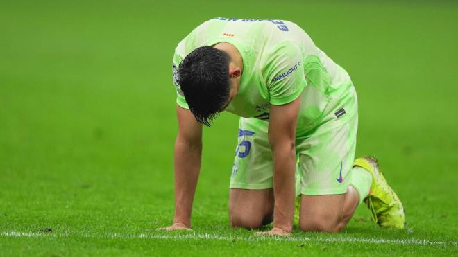 Gerard Martín en el partido contra el Inter (Cordon Press)