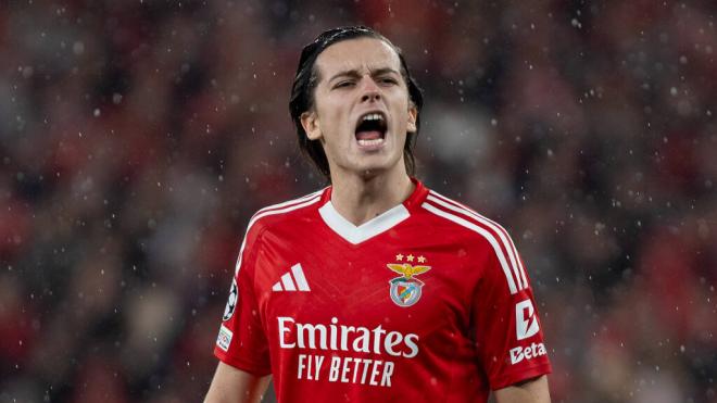 Álvaro Carreras dio un gran salto en su carrera como jugador del Benfica (foto: Cordon Press).