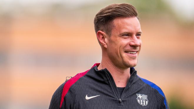Ter Stegen en un entrenamiento de la temporada pasada (FC Barcelona)