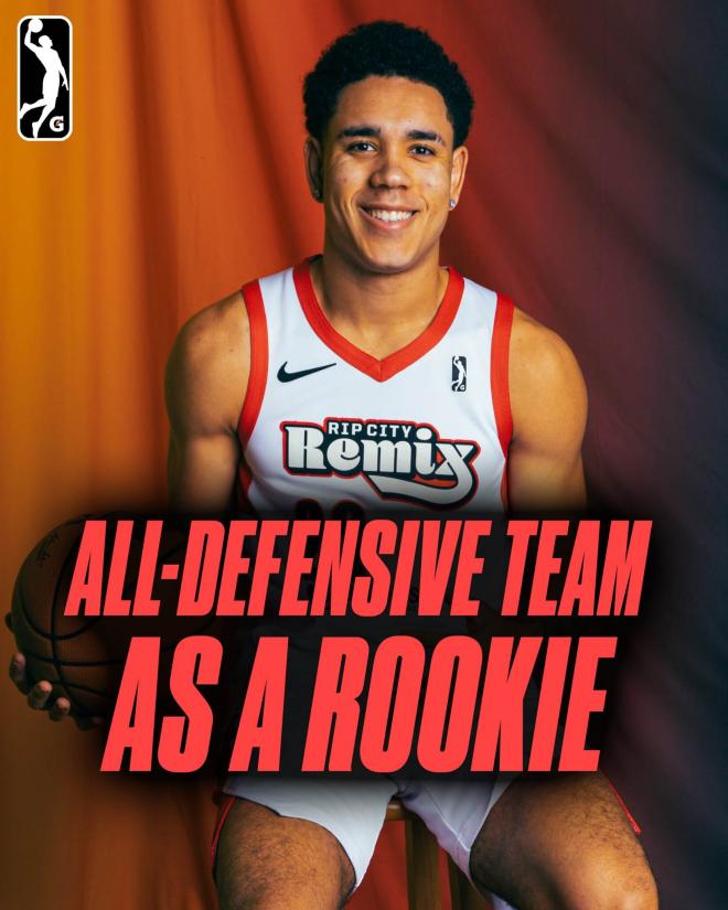 Isaac Nogués, elegido esta temporada en el mejor quinteto defensivo de la G - League siendo rookie (nba.com)