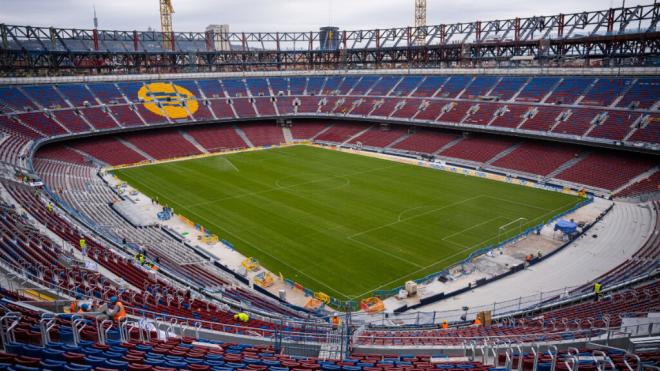 El Camp Nou en obras (Europa Press)