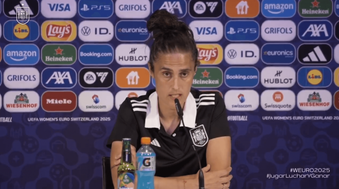 Montse Tomé, en sala de prensa.