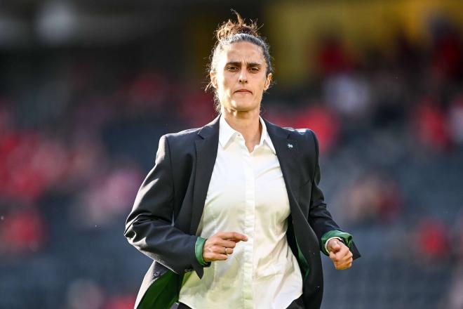 Montse Tomé, en el España-Suiza de la Eurocopa (Foto: Cordon Press).
