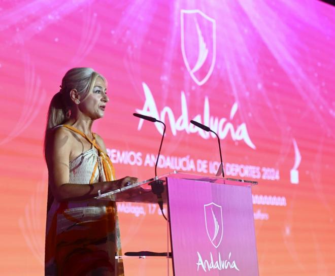 Patricia del Pozo, durante la Gala de los Premios Andalucía de los Deportes 2024.