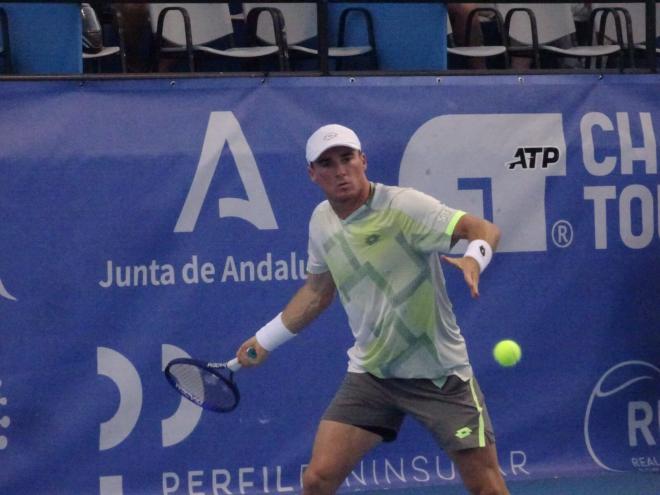 Aryan Shah, durante el ATP Challenger de Pozoblanco.