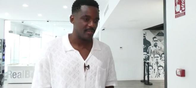 William Carvalho, en su entrevista para el club.