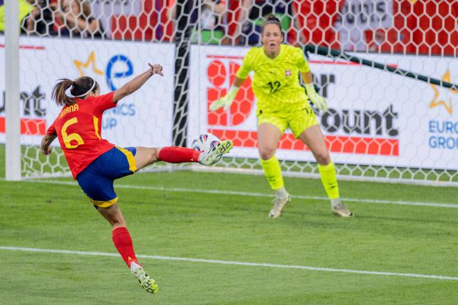 Aitana Bonmatí, en el España-Suiza de la Eurocopa (Foto: Cordon Press).
