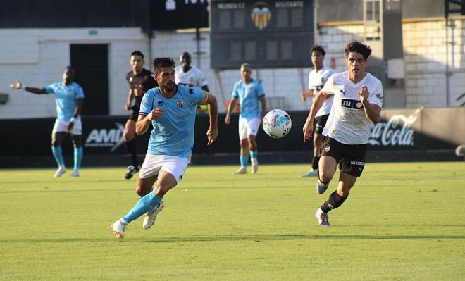 Fran Pérez en el Valencia CF-Castellón (Foto: Juanfran Roca)