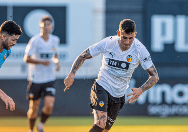 Dani Raba en el Valencia-Castellón (Foto: Valencia CF)