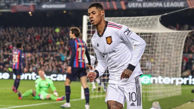Marcus Rashford contra el FC Barcelona (Cordon Press)