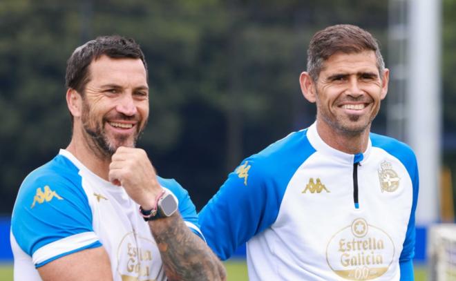 Antonio Hidalgo, en un entrenamiento del Deportivo de pretemporada (Foto: RCD).