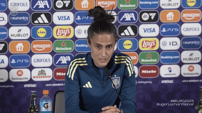 Montse Tomé, en rueda de prensa antes del España-Alemania.