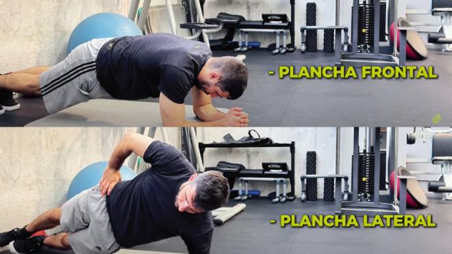 El nutricionista Saúl Sánchez haciendo abdominales (Fotos: Canal de YouTube de @saulnutri)