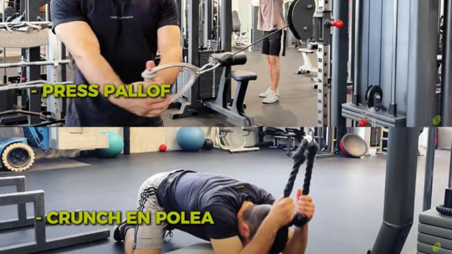 El nutricionista Saúl Sánchez haciendo abdominales (Fotos: Canal de YouTube de @saulnutri)