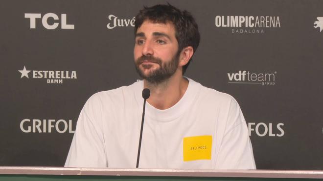 Ricky Rubio, en su presentación como jugador del Joventut (Foto: ElDesamrque)