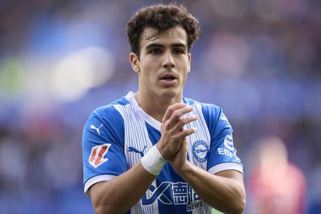 Manu Sánchez, en un partido del Deportivo Alavés (Foto: EuropaPress).