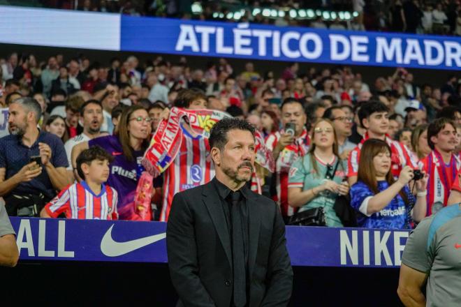 Diego Pablo Simeone en el banquillo del Atlético de Madrid (Fuente Cordón Press)