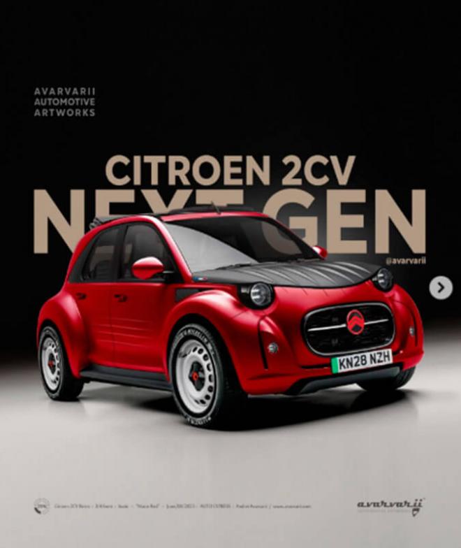 Citroën 2CV render Avarvarii