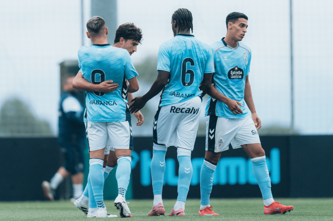 Celebración del gol de Hugo Sotelo (Foto: Celta).