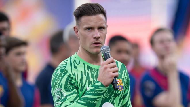 Ter Stegen en la pasada presentación del Barça (Cordon Press)