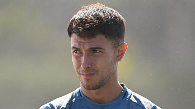 Martín Zubimendi, en un entrenamiento (Foto: Arsenal).