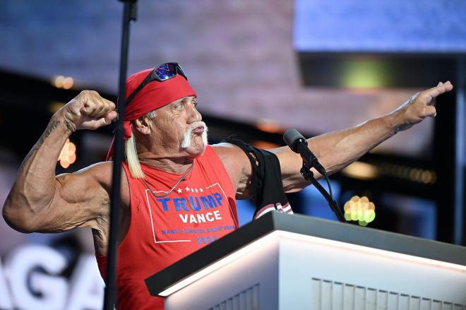 Hulk Hogan, durante la última convención republicana en la que participó (Foto: Cordon Press).