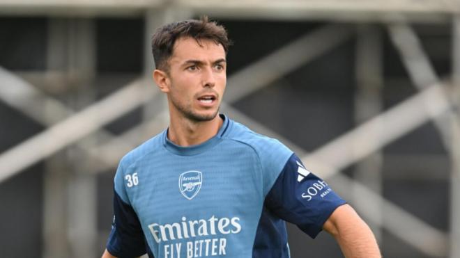 Martín Zubimendi, en un entrenamiento (Foto: Arsenal).