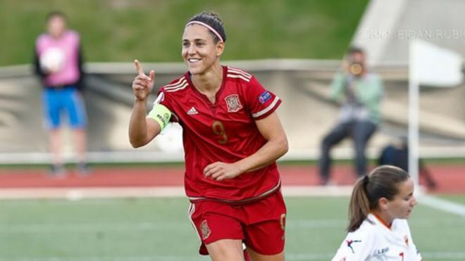 Vero Boquete en un partido con España (X: @VeroBoquete)