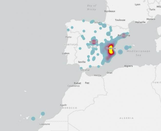 ¿De dónde viene el aficionado del Valencia CF a Mestalla?