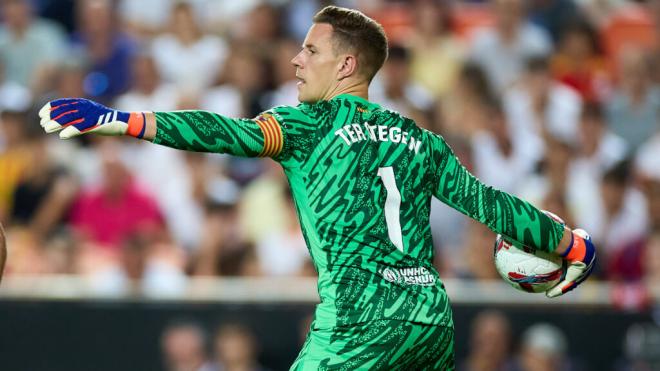 Ter Stegen con el brazalete de capitán (Cordon Press)