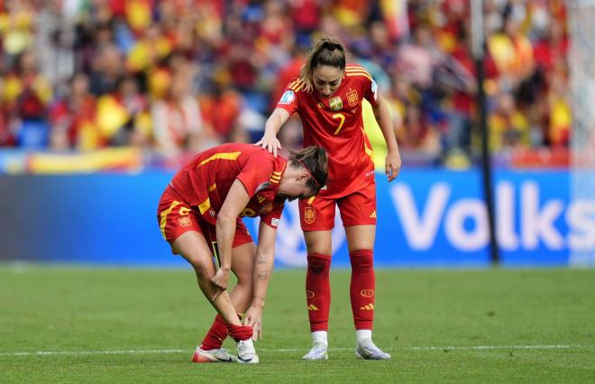 Mariona se duele en la final de la Euro 2025 (FOTO: Cordón Press).