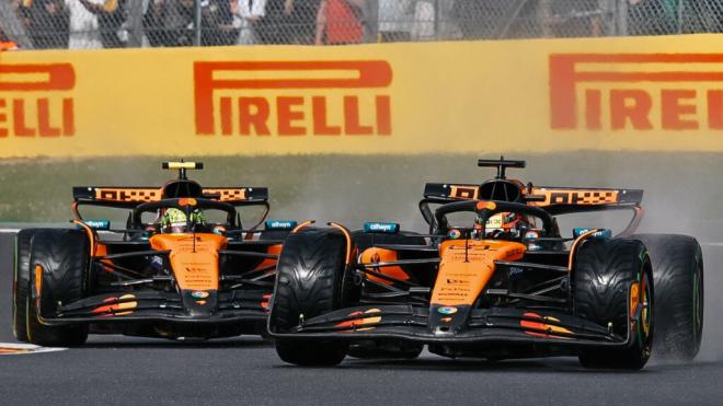 Oscar Piastri y Lando Norris, en Spa (Foto: McLaren).