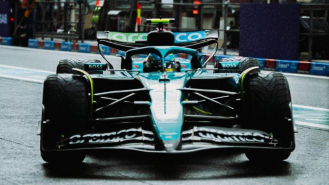 Fernando Alonso, en el Gran Premio de Bélgica (Foto: Aston Martin).