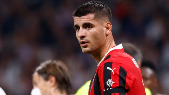 Álvaro Morata con el Milán frente al Real Madrid (Europa Press)
