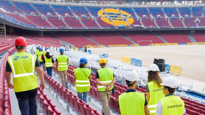 Las pruebas en el Spotify Camp Nou (FCB)