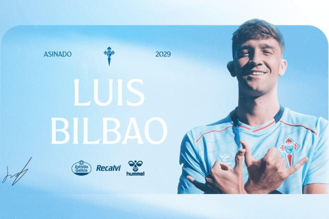 Luis Bilbao, nuevo fichaje del Celta Fortuna (Foto: Celta).