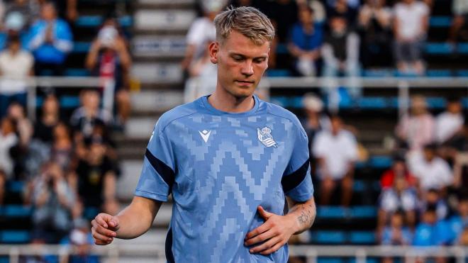 Orri Oskarsson, en pretemporada (Foto: Real Sociedad).