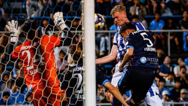 Orri Oskarsson, en pretemporada (Foto: Real Sociedad).